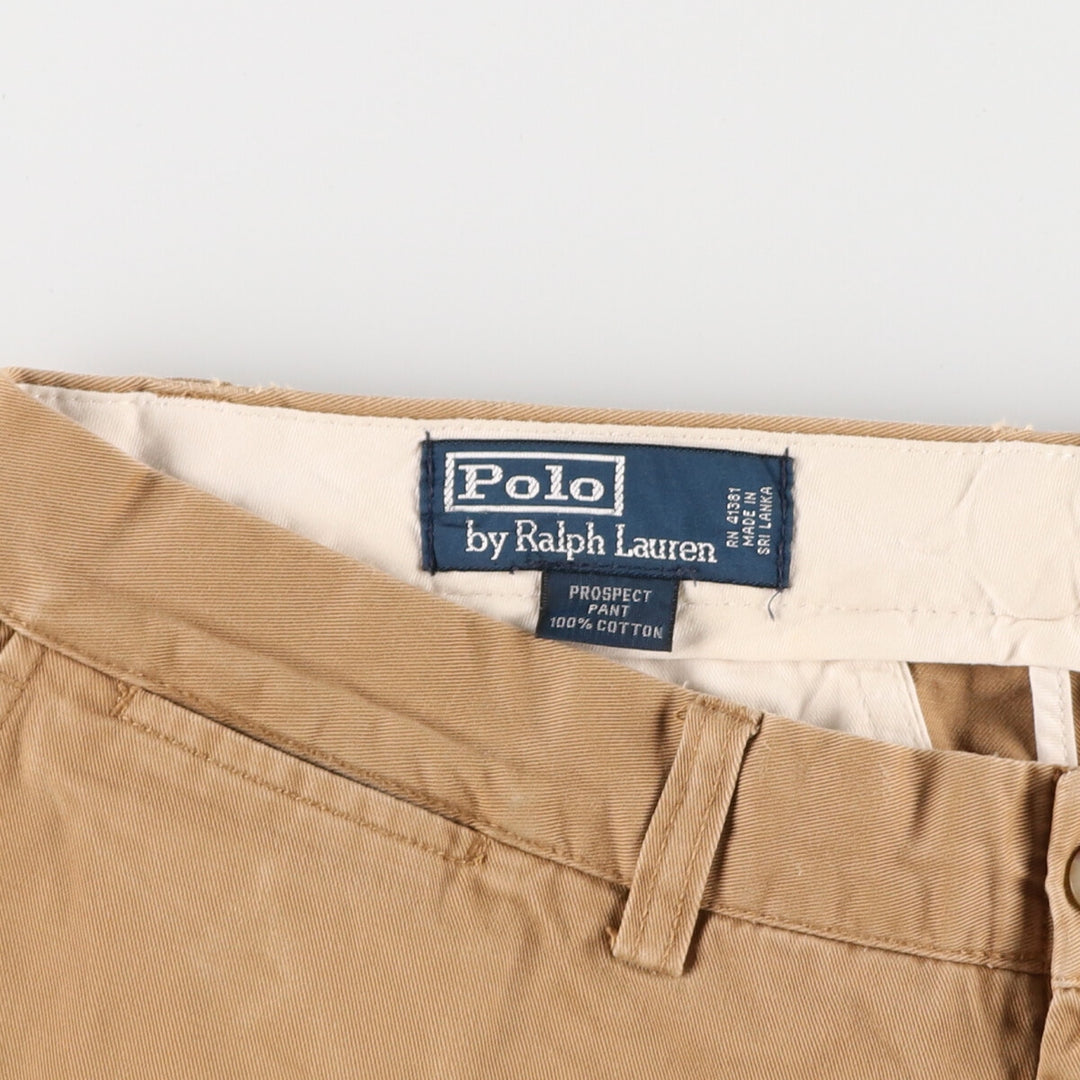 Ralph Lauren POLO by Ralph Lauren PROSPECT PANT Chino pants for men, equivalent to w35 cotton beige type brown Vintage Second Hand