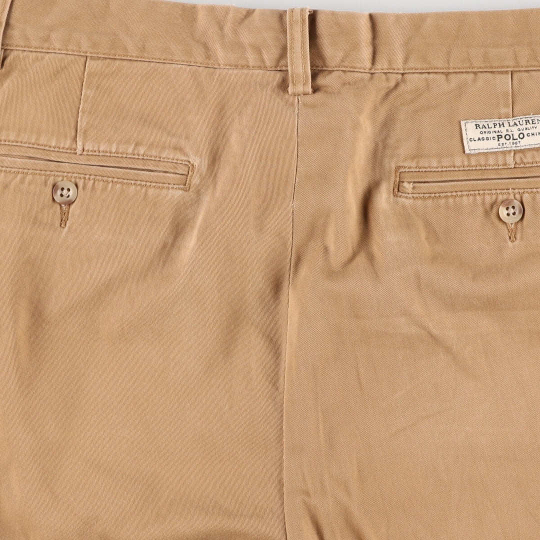 Ralph Lauren POLO by Ralph Lauren PROSPECT PANT Chino pants for men, equivalent to w35 cotton beige type brown Vintage Second Hand