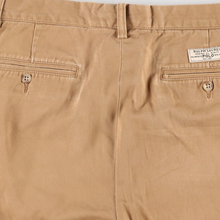 Ralph Lauren POLO by Ralph Lauren PROSPECT PANT Chino pants for men, equivalent to w35 cotton beige type brown Vintage Second Hand