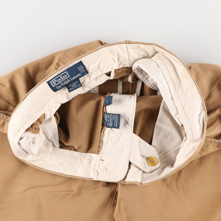 Ralph Lauren POLO by Ralph Lauren PROSPECT PANT Chino pants for men, equivalent to w35 cotton beige type brown Vintage Second Hand