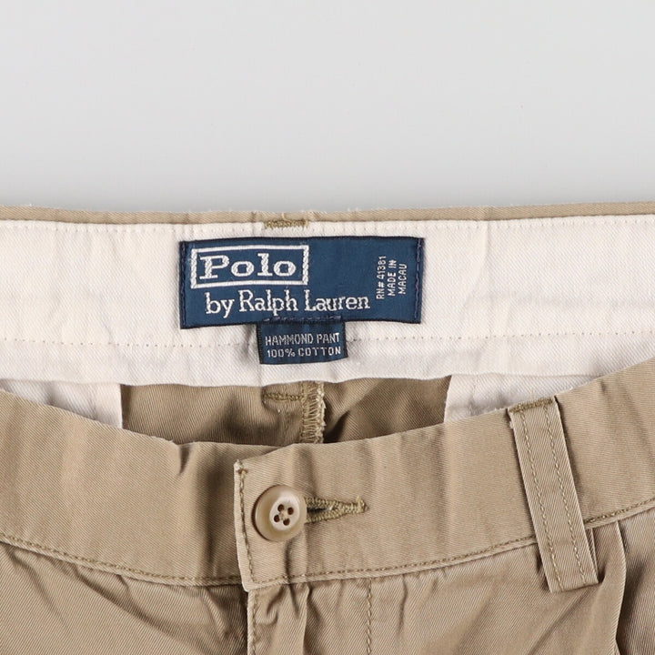 Ralph Lauren POLO by Ralph Lauren HAMMOND PANT, two-pleat chino pants, men's size W34 / eaa475684