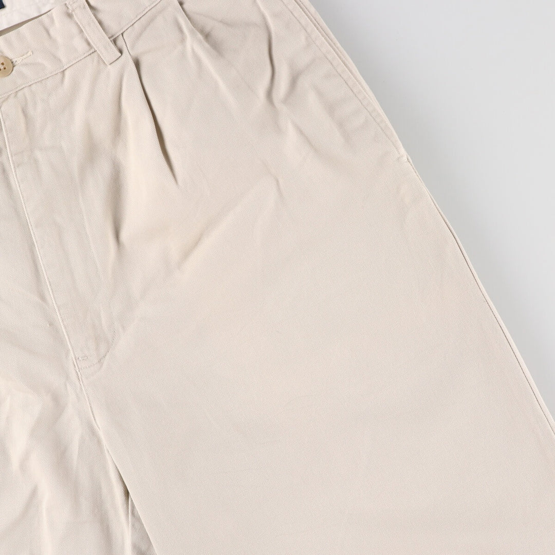 Ralph Lauren POLO by Ralph Lauren HAMMOND PANT, two-pleat chino pants, men's, W33 equivalent cotton Beige type Vintage Second Hand