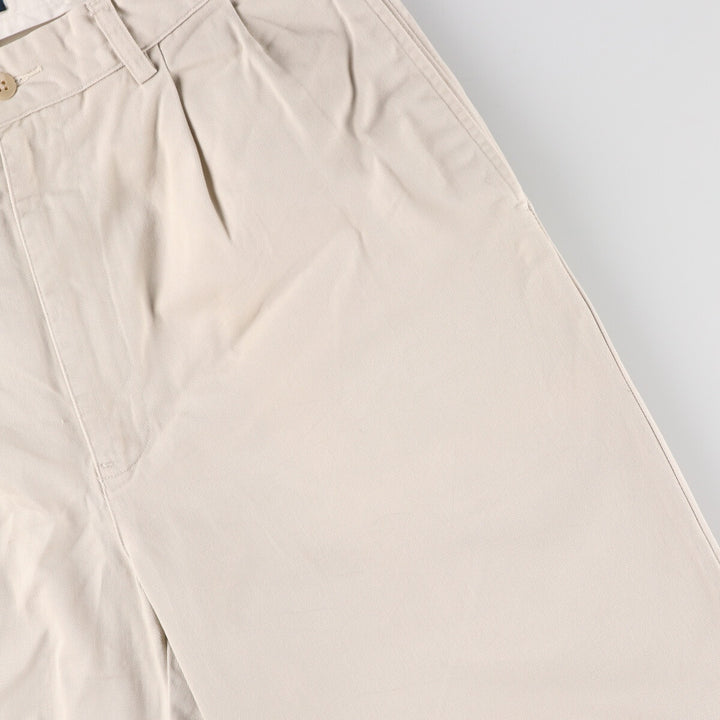 Ralph Lauren POLO by Ralph Lauren HAMMOND PANT, two-pleat chino pants, men's, W33 equivalent cotton Beige type Vintage Second Hand