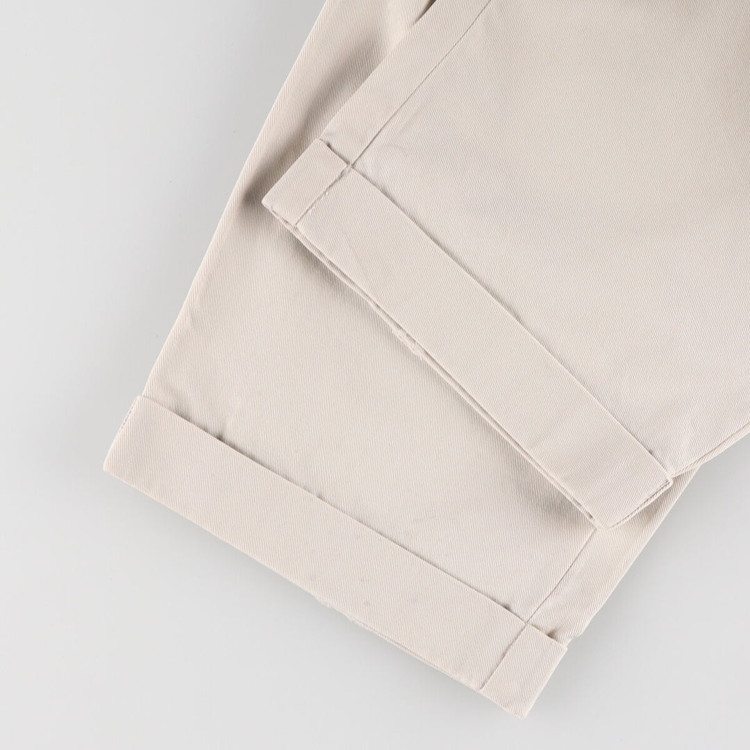 Ralph Lauren POLO by Ralph Lauren HAMMOND PANT, two-pleat chino pants, men's, W33 equivalent cotton Beige type Vintage Second Hand