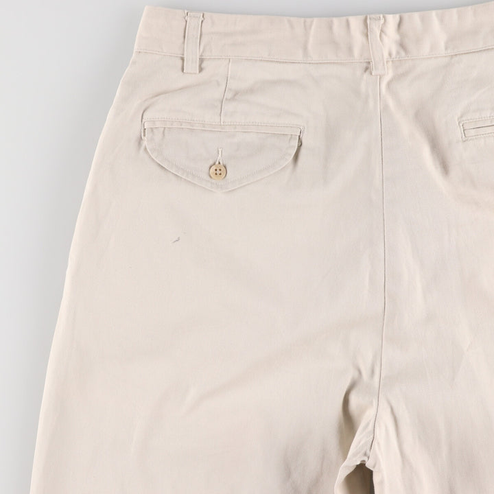 Ralph Lauren POLO by Ralph Lauren HAMMOND PANT, two-pleat chino pants, men's, W33 equivalent cotton Beige type Vintage Second Hand