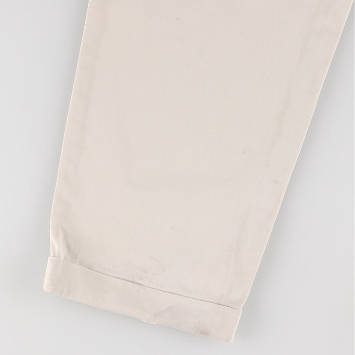 Ralph Lauren POLO by Ralph Lauren HAMMOND PANT, two-pleat chino pants, men's, W33 equivalent cotton Beige type Vintage Second Hand