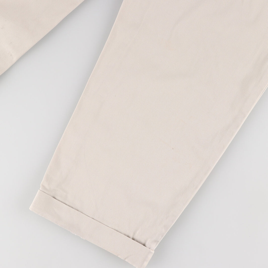Ralph Lauren POLO by Ralph Lauren HAMMOND PANT, two-pleat chino pants, men's, W33 equivalent cotton Beige type Vintage Second Hand