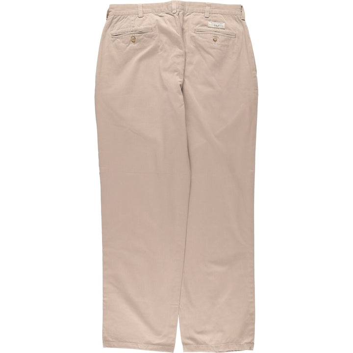 Ralph Lauren POLO by Ralph Lauren ANDREW PANT Two-pleat chino pants for men, equivalent to W34 cotton Beige type Vintage Second Hand