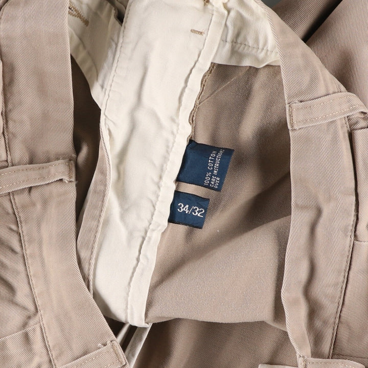 Ralph Lauren POLO by Ralph Lauren ANDREW PANT Two-pleat chino pants for men, equivalent to W34 cotton Beige type Vintage Second Hand
