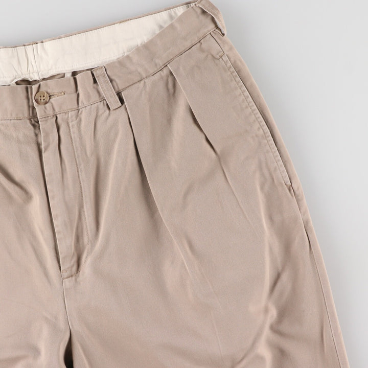 Ralph Lauren POLO by Ralph Lauren ANDREW PANT Two-pleat chino pants for men, equivalent to W34 cotton Beige type Vintage Second Hand