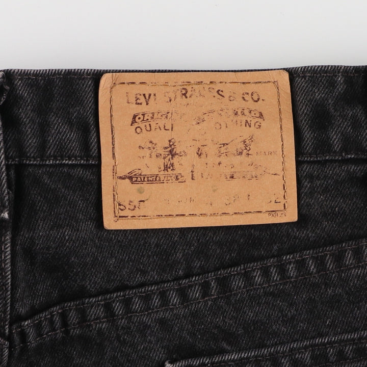 90'S Levi's 550 Relaxed Fit Black Denim Tapered Denim Pants Made in USA Men's W38 Vintage /eaa475740