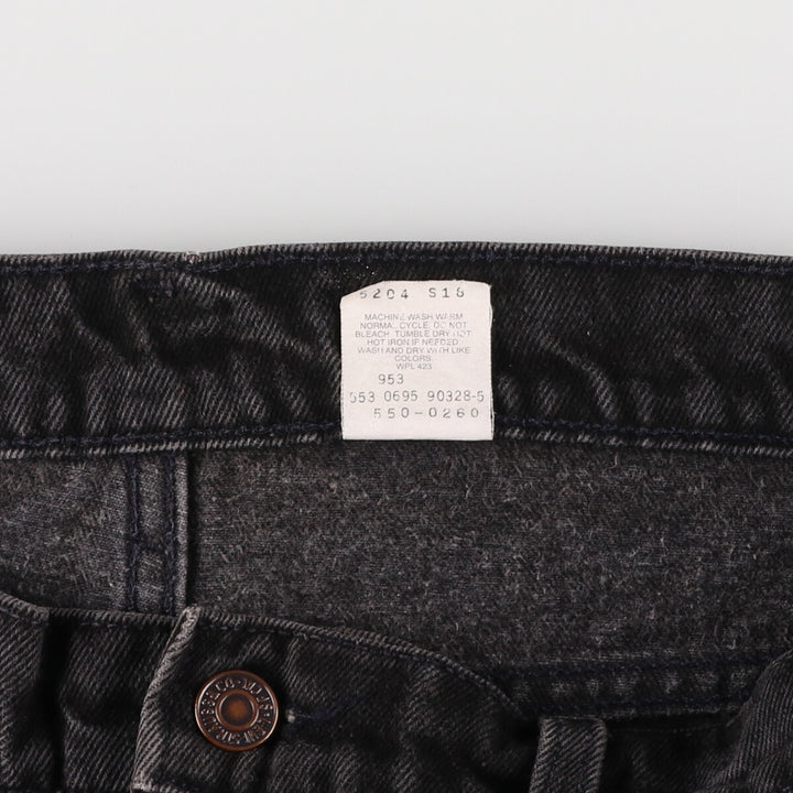 90'S Levi's 550 Relaxed Fit Tapered Leg Black Denim Tapered Denim Pants Made in USA Men's W38 / eaa475754