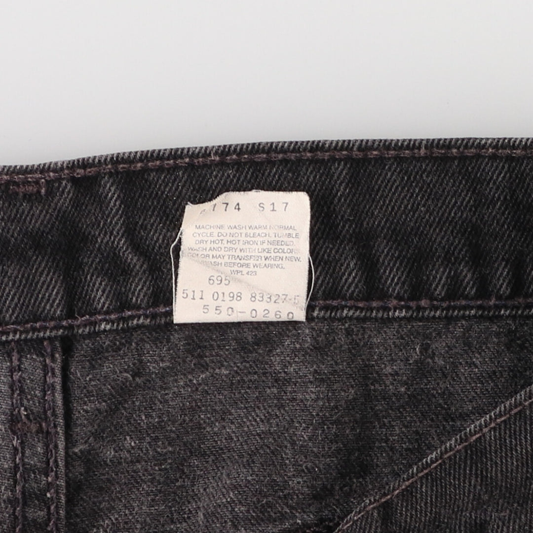 90'S Levi's 550 Relaxed Fit Black Denim Tapered Denim Pants Made in USA Men's W36 Vintage /eaa475758