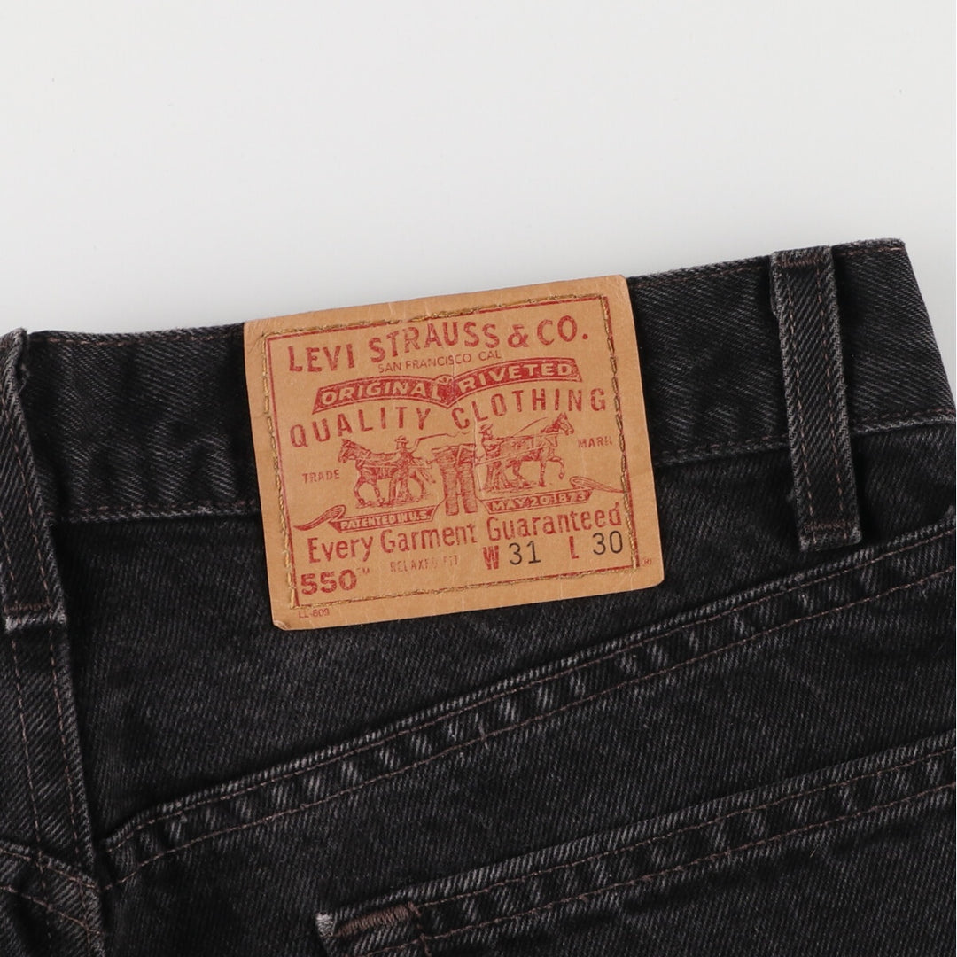 00'S Levi's 550 Relaxed Fit Black Denim Tapered Denim Pants Made in USA Men's W31 equivalent /eaa475759