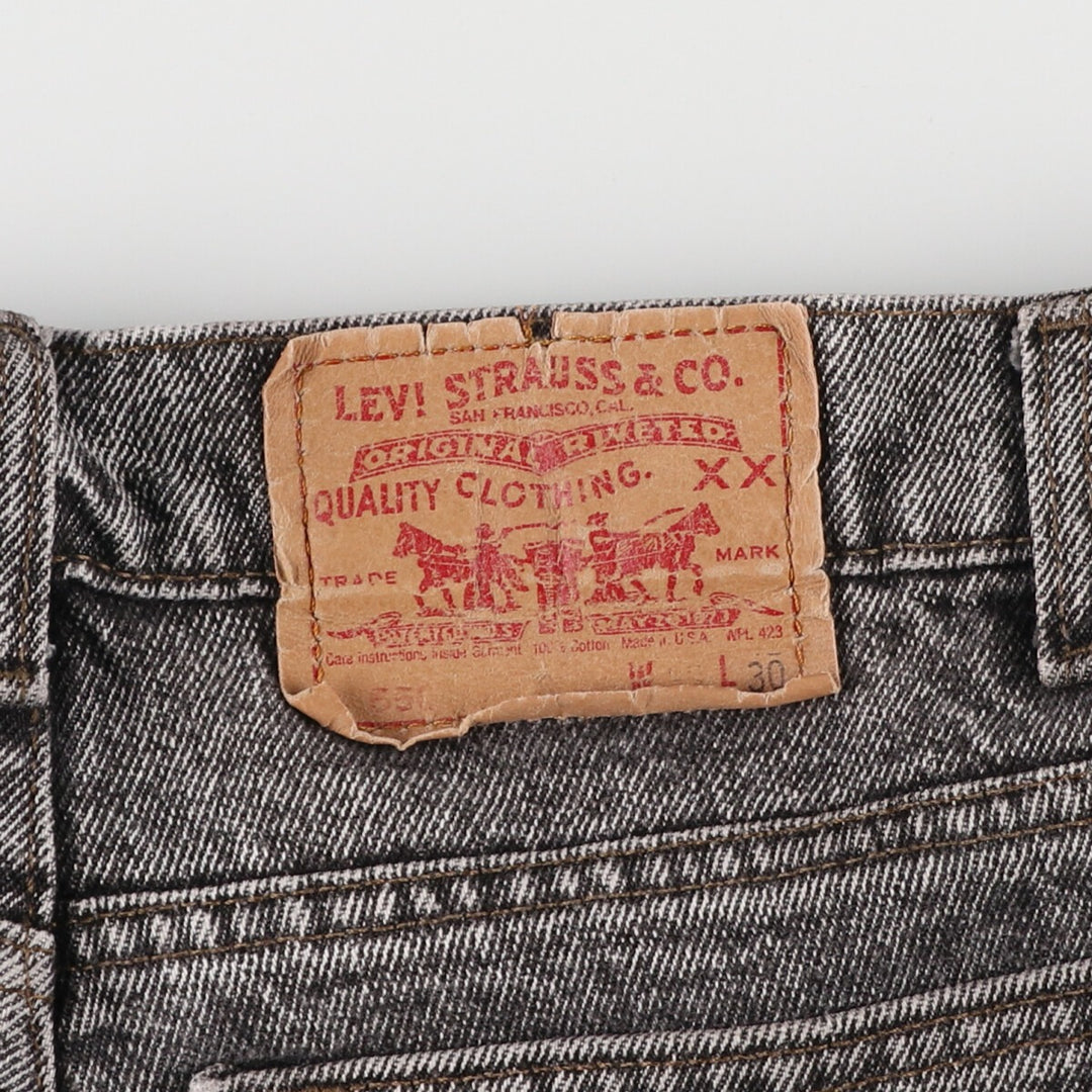 90'S Levi's 550 Black Denim Tapered Denim Pants Made in USA Men's W33 Vintage /eaa475762