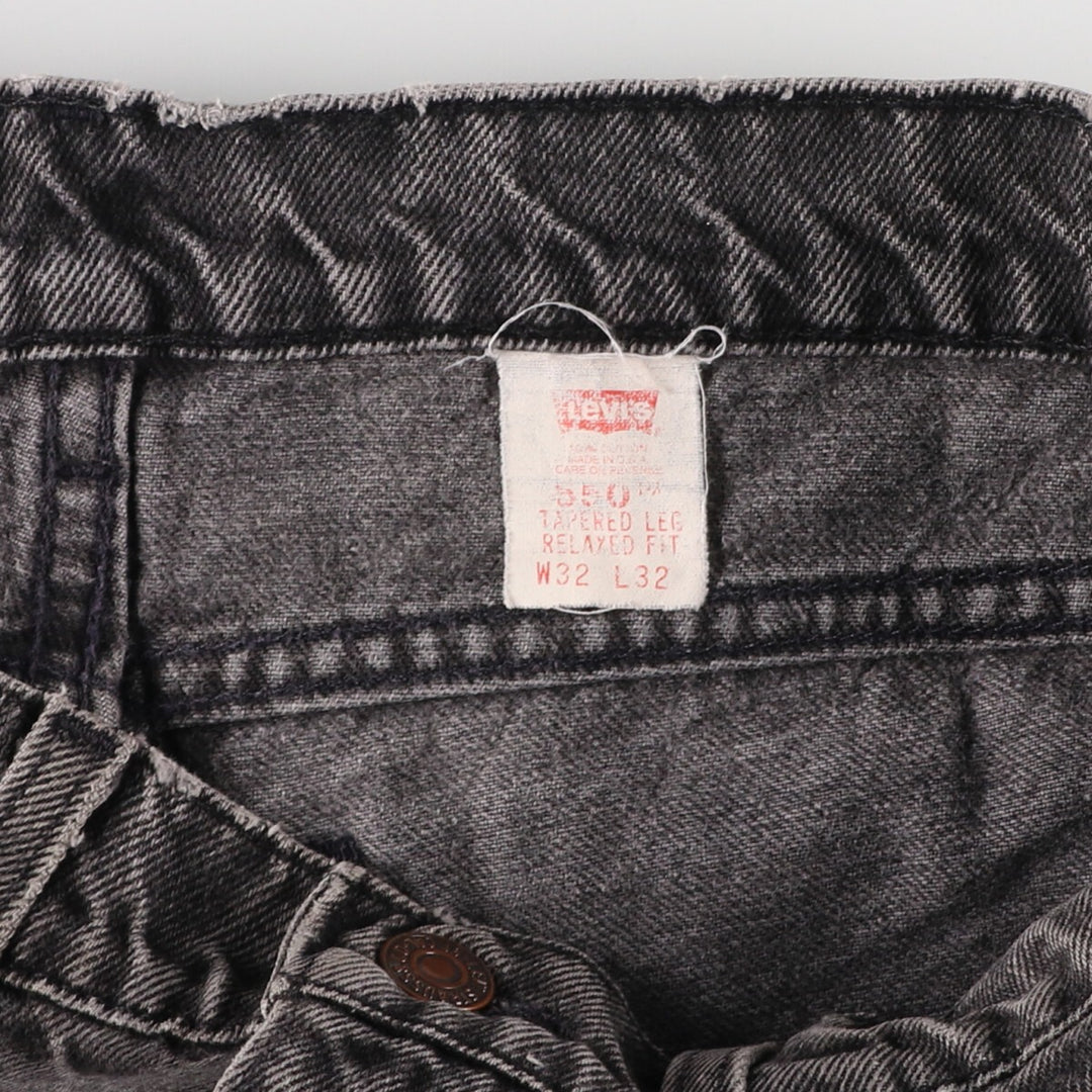 90'S Levi's 550 Relaxed Fit Tapered Leg Black Denim Tapered Denim Pants Made in USA Men's W32 equivalent / eaa475767