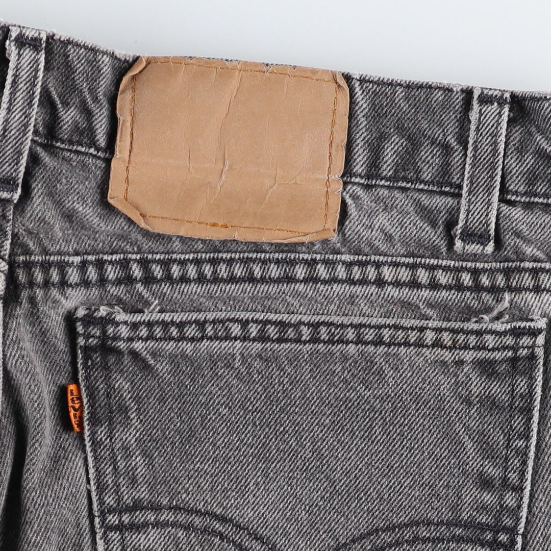 90'S Levi's 550 Orange Tab Black Denim Tapered Denim Pants Men's W34 Vintage / eaa475790