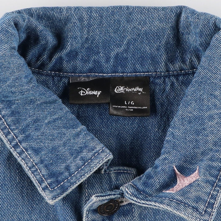 CAKEWORTHY DISNEY Disney Back Embroidered Denim Jacket G-Jean Women's L Size /eaa475834