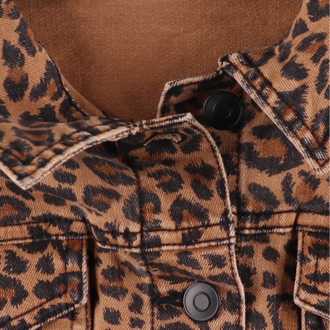 TIME AND TRU Leopard Pattern Denim Jacket, G-Jean, Women's XL Size /eaa475874