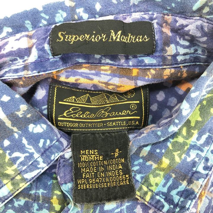 80s-90'S Eddie Bauer All-over Print Hawaiian Aloha Shirt Men's S Size Vintage / eaa475877