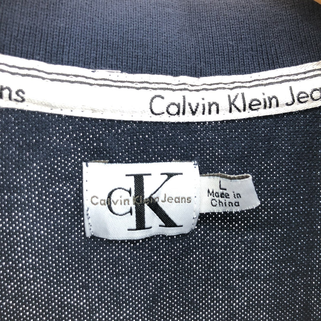 90s~00'S Calvin Klein JEANS short sleeve polo shirt men's size L /eaa475917