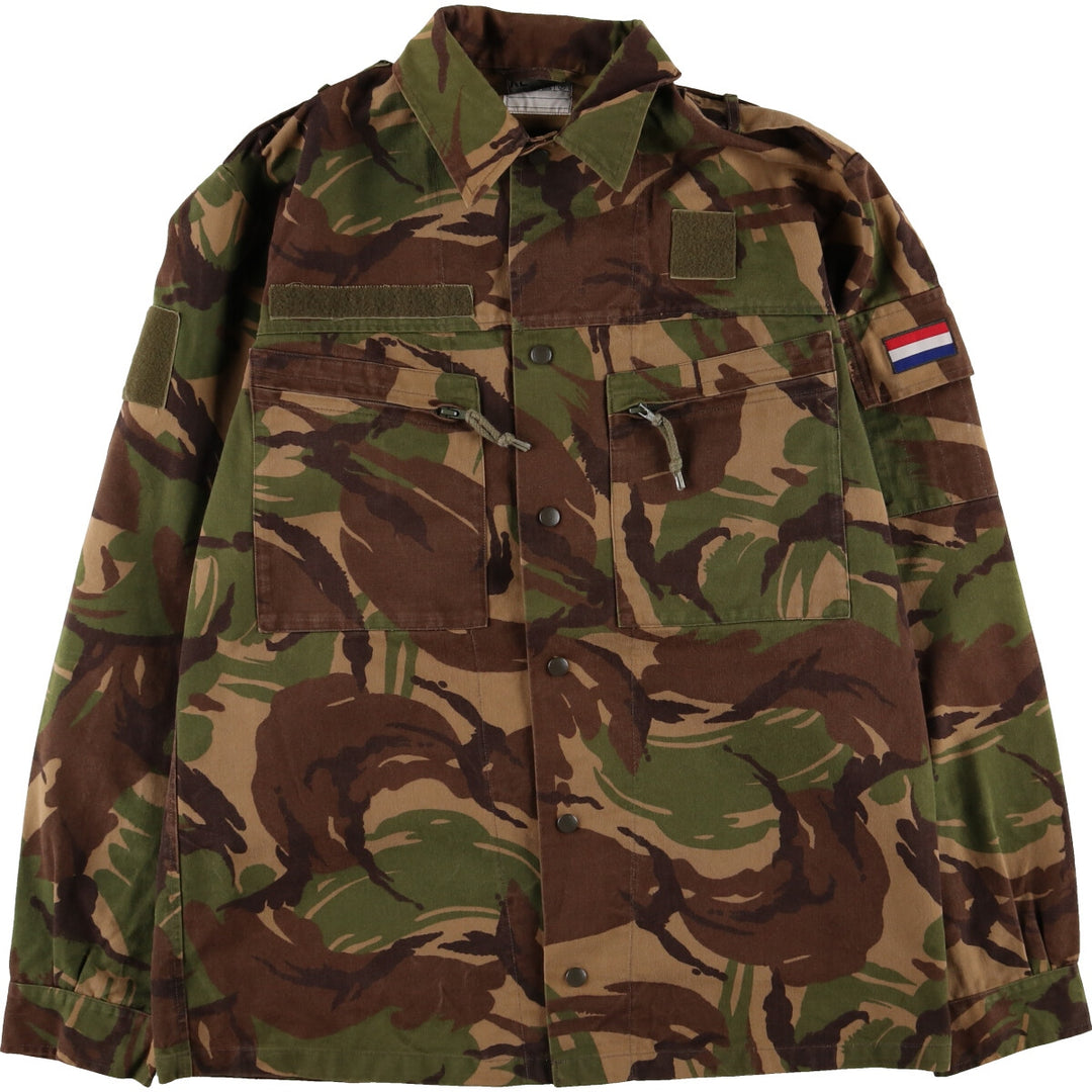 90'S Dutch military authentic camouflage pattern military field jacket 8000/0005 men's M equivalent vintage /eaa476225
