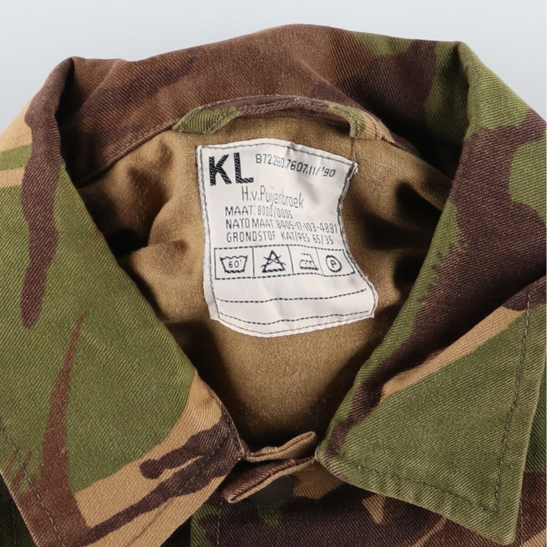 90'S Dutch military authentic camouflage pattern military field jacket 8000/0005 men's M equivalent vintage /eaa476225