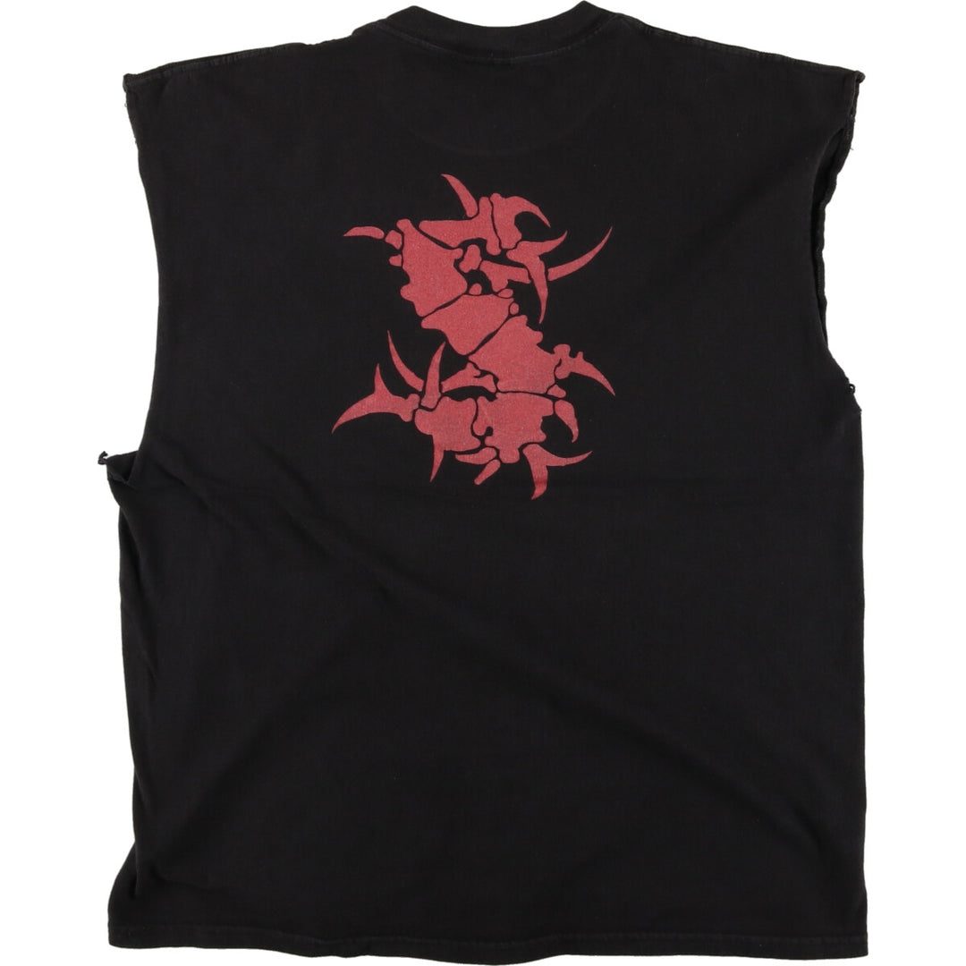 M&O KNITS SEPULTURA Cut-off Band T-shirt, Men's XL size /eaa476260