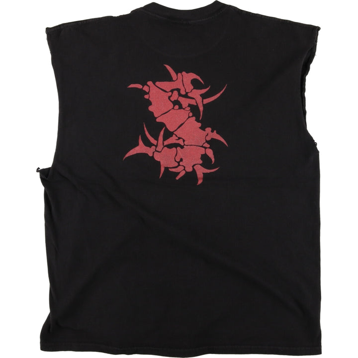 M&O KNITS SEPULTURA Cut-off Band T-shirt, Men's XL size /eaa476260