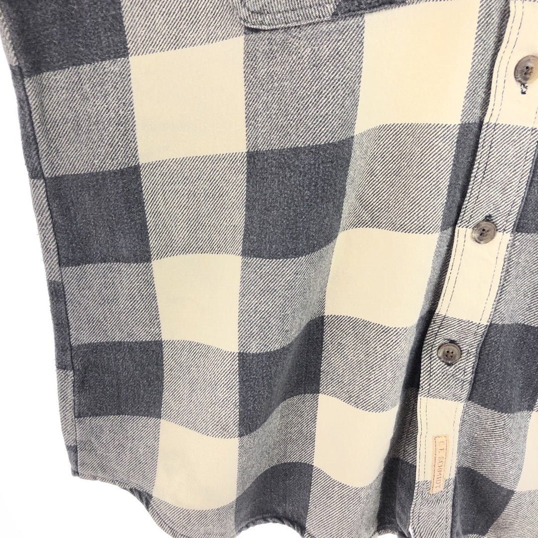 SCHMIDT Long Sleeve Heavy Flannel Check Shirt Men's L Size /eaa476276