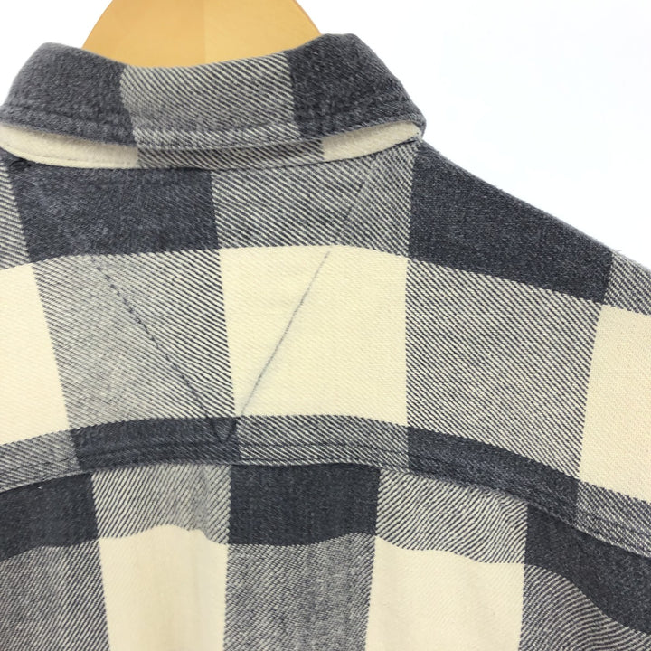 SCHMIDT Long Sleeve Heavy Flannel Check Shirt Men's L Size /eaa476276