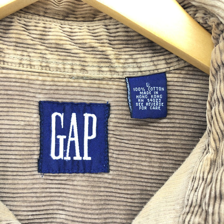 90'S GAP Old Gap Long Sleeve Corduroy Shirt Men's L Size Vintage /eaa476280