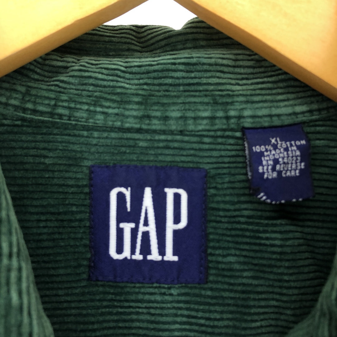 90'S GAP Old Gap Long Sleeve Corduroy Shirt Men's XL Vintage /eaa476285