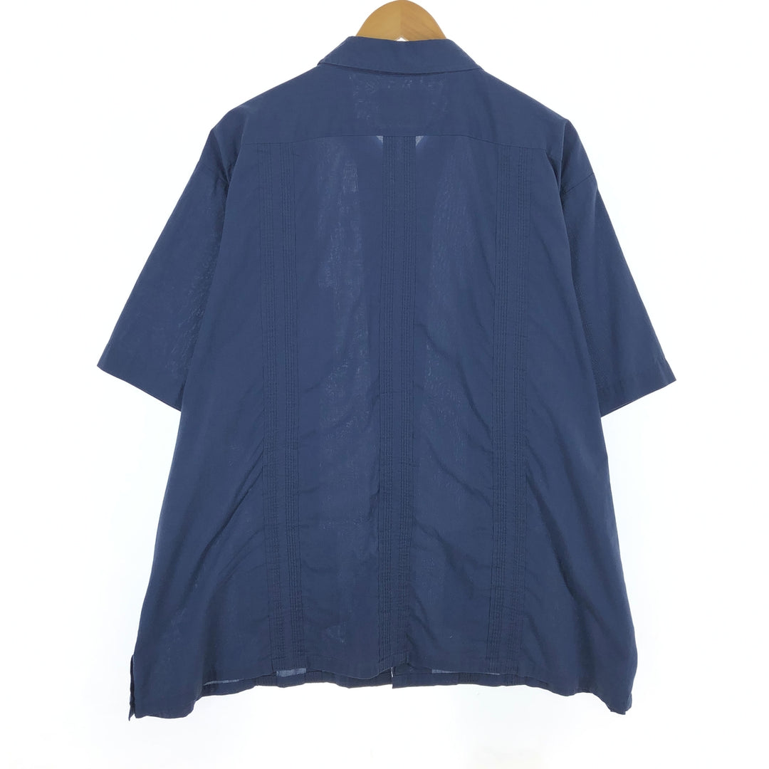 HABAND GUAYABERA Full Zip Short Sleeve Mexican Shirt Cuban Shirt Men's XL /eaa476347