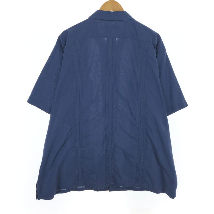 HABAND GUAYABERA Full Zip Short Sleeve Mexican Shirt Cuban Shirt Men's XL /eaa476347