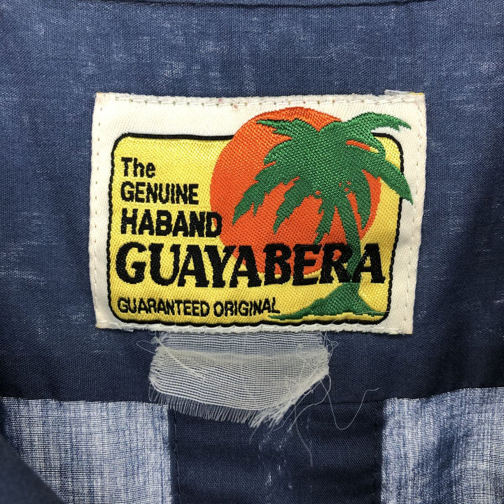 HABAND GUAYABERA Full Zip Short Sleeve Mexican Shirt Cuban Shirt Men's XL /eaa476347