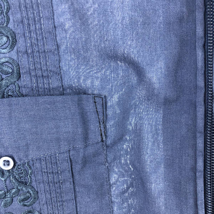 HABAND GUAYABERA Full Zip Short Sleeve Mexican Shirt Cuban Shirt Men's XL /eaa476347