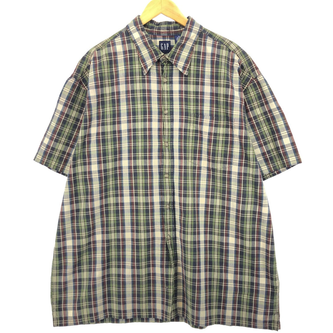 90'S GAP Old Gap Short Sleeve Check Shirt Men's XL Vintage /eaa476389