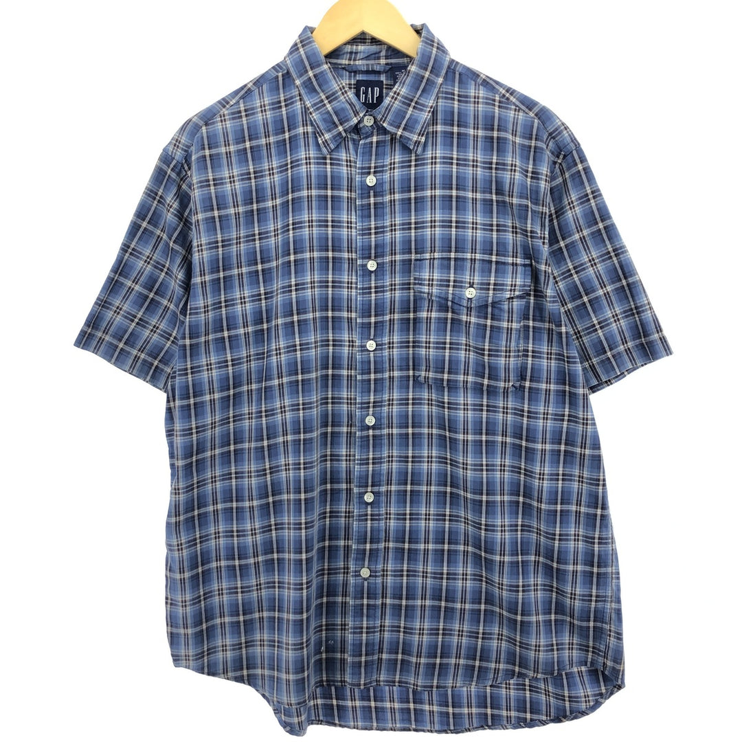 90'S GAP Old Gap Short Sleeve Check Shirt Men's M Size Vintage /eaa476396