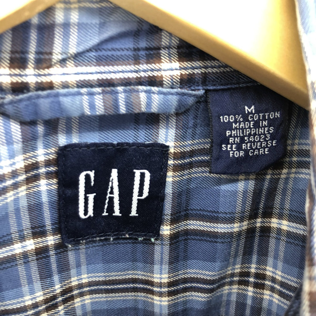 90'S GAP Old Gap Short Sleeve Check Shirt Men's M Size Vintage /eaa476396