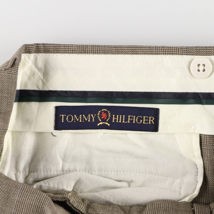 00'S Tommy Hilfiger Check Pattern Two-pleat Slacks Wide Pants Men's W32 equivalent / eaa476404