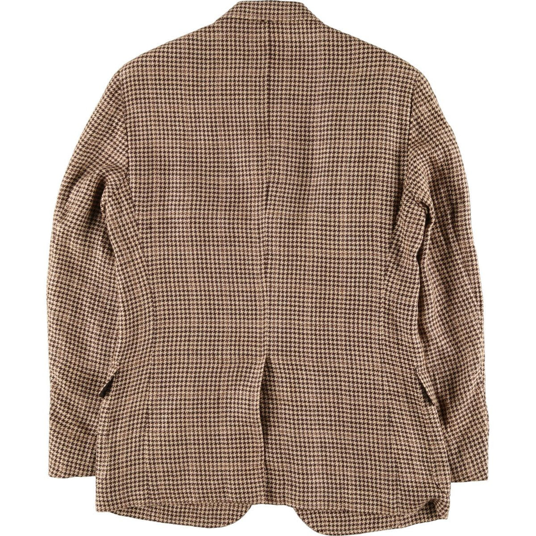 POLO by Ralph Lauren Check Pattern Houndstooth Pattern Linen Tailored Jacket Made in Italy Men's M size / eaa476444