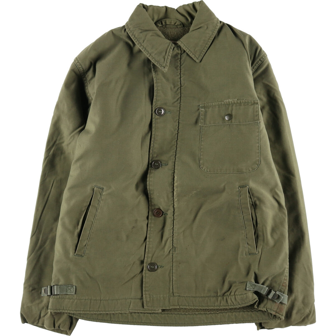 Special Price: Authentic 1970'S US Military A-2 Deck Jacket, Made in USA, Men's Medium (Size 38-40), Vintage unclear Khaki type sage green Vintage Second Hand