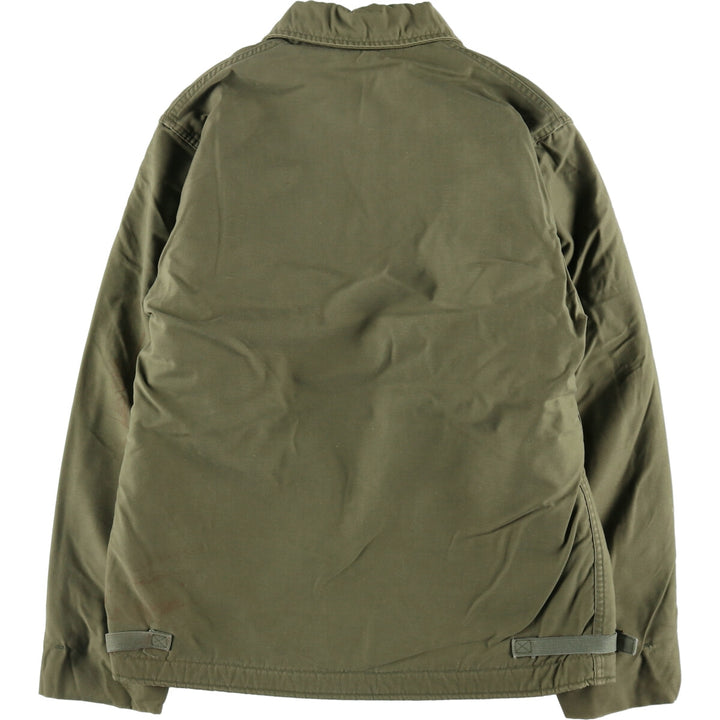 Special Price: Authentic 1970'S US Military A-2 Deck Jacket, Made in USA, Men's Medium (Size 38-40), Vintage unclear Khaki type sage green Vintage Second Hand