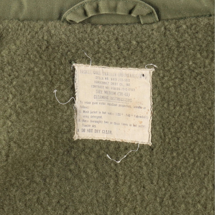 Special Price: Authentic 1970'S US Military A-2 Deck Jacket, Made in USA, Men's Medium (Size 38-40), Vintage unclear Khaki type sage green Vintage Second Hand