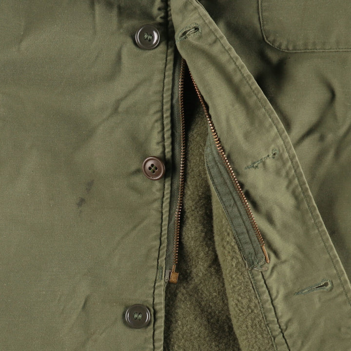 Special Price: Authentic 1970'S US Military A-2 Deck Jacket, Made in USA, Men's Medium (Size 38-40), Vintage unclear Khaki type sage green Vintage Second Hand