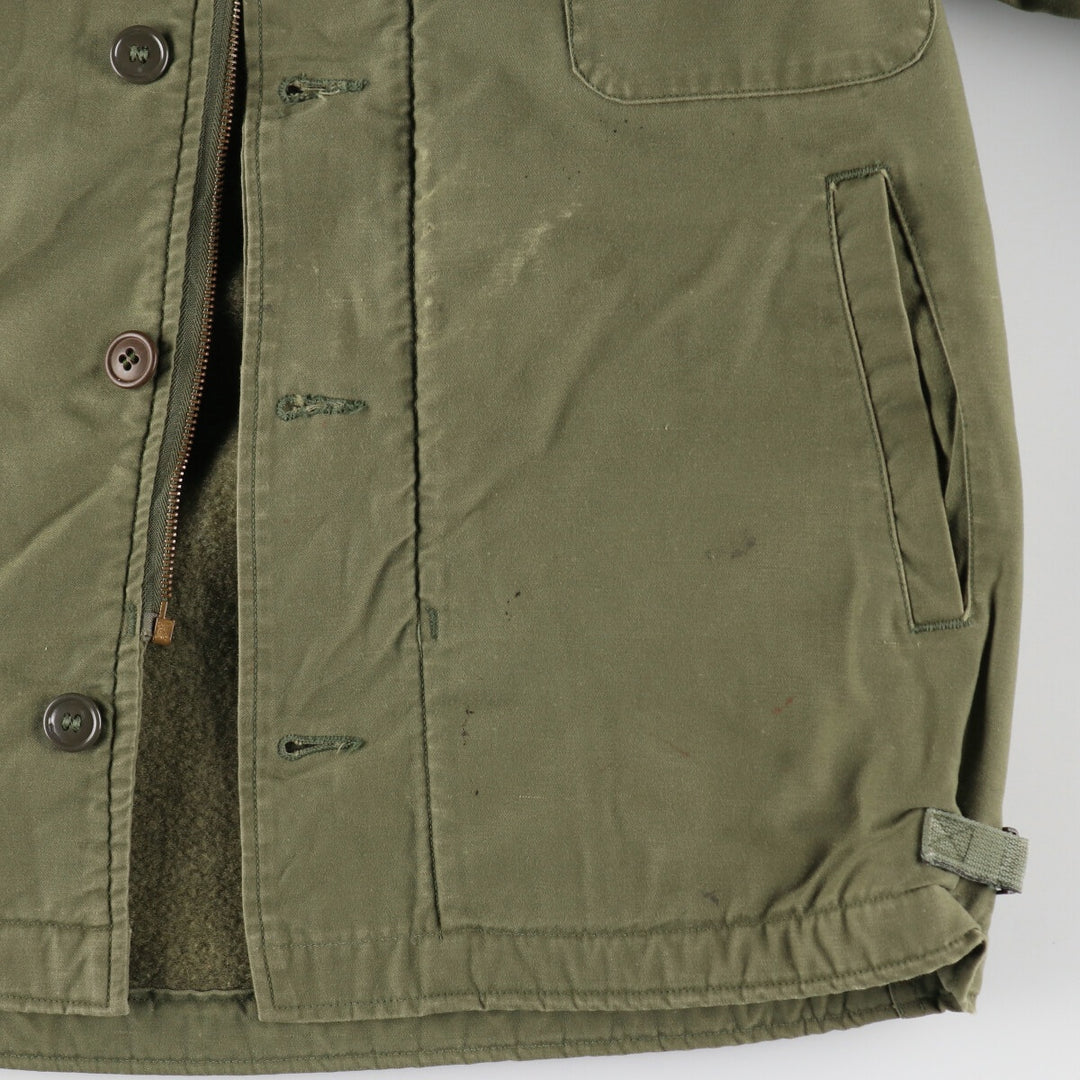 Special Price: Authentic 1970'S US Military A-2 Deck Jacket, Made in USA, Men's Medium (Size 38-40), Vintage unclear Khaki type sage green Vintage Second Hand