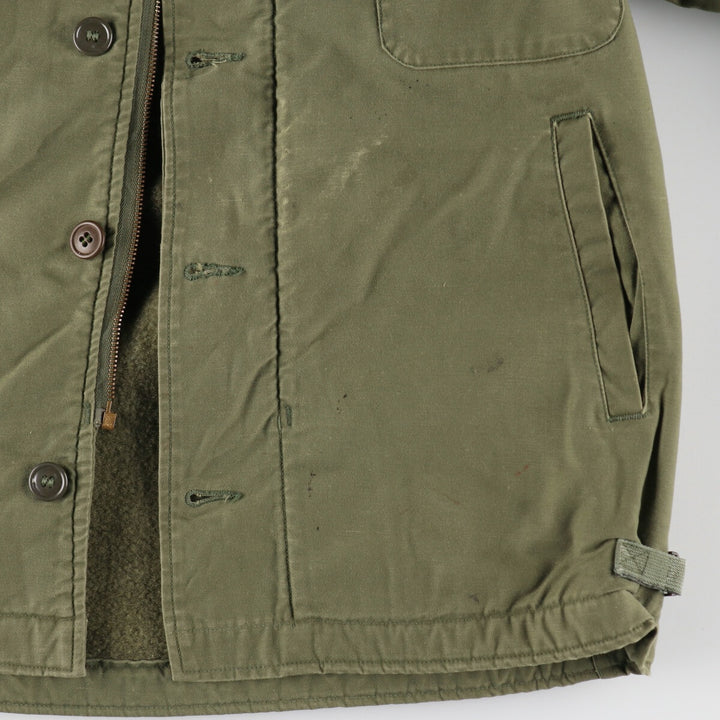 Special Price: Authentic 1970'S US Military A-2 Deck Jacket, Made in USA, Men's Medium (Size 38-40), Vintage unclear Khaki type sage green Vintage Second Hand