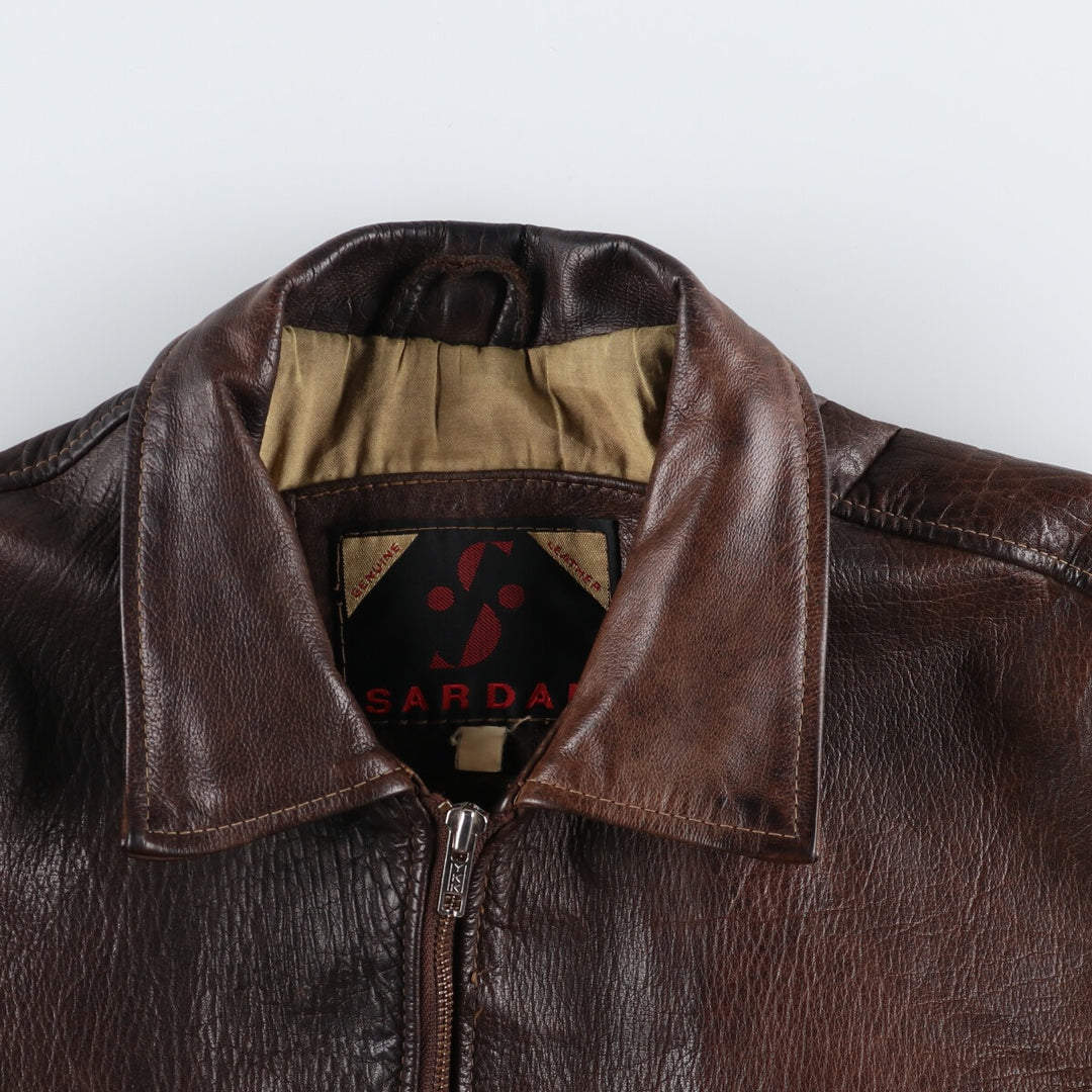 90'S SARDAR Leather Blouson Type Men's XL Size Vintage /eaa476461