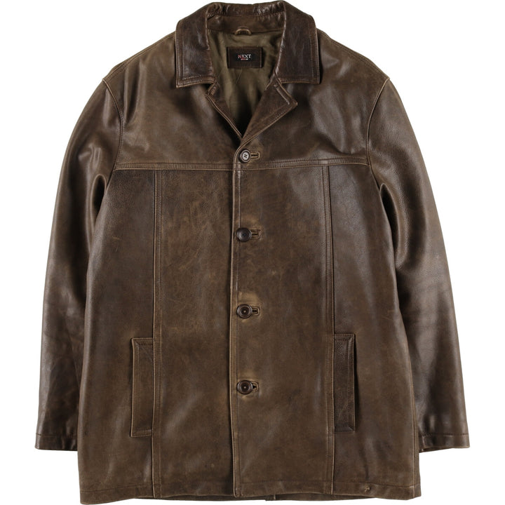 NEXT Leather car coat, men's size M /eaa476468